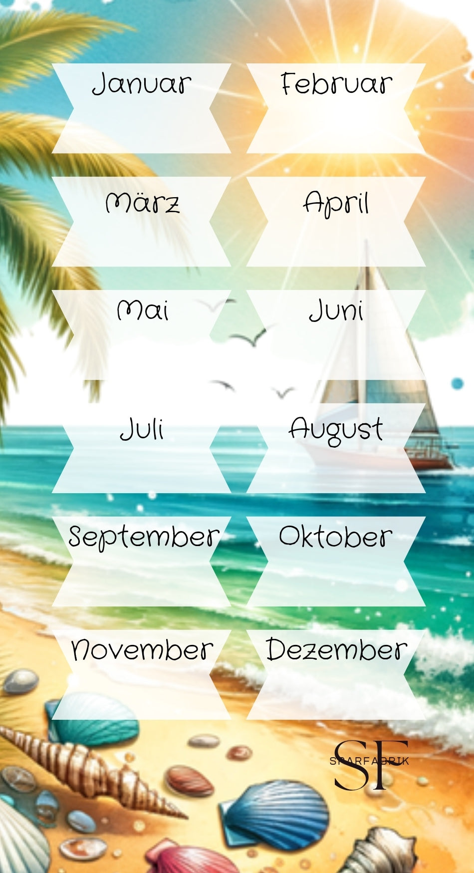 Mini Jahreschallenge Urlaub