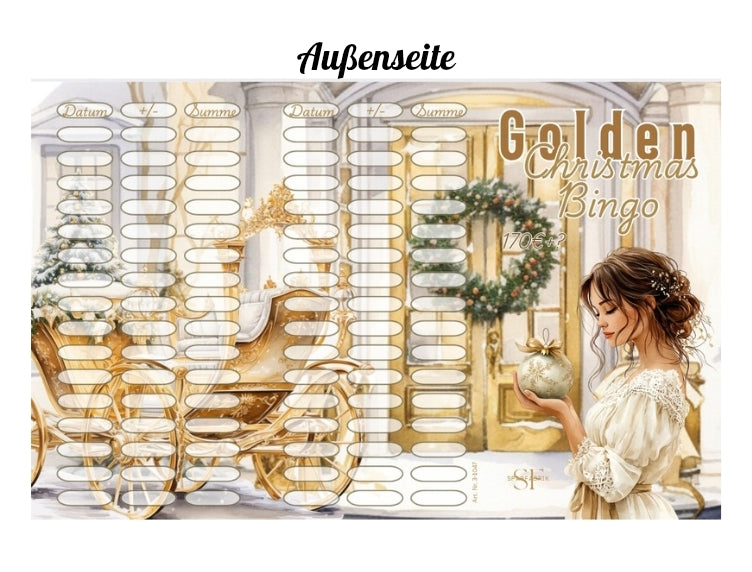 Golden Christmas Bingo